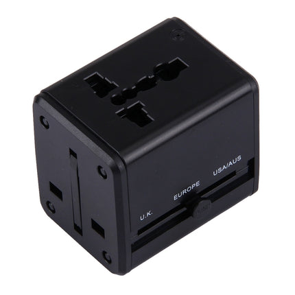 Weltweiter universeller versteckbarer Reisestecker-Adapter mit integriertem Ladegerät mit zwei USB-Anschlüssen für die USA, Großbritannien, Australien und die EU
