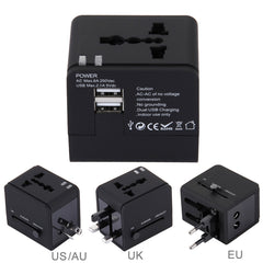 5V 2.1A Dual USB Power Socket Charger Adapter, UK / EU / US / AU Plug, 5V 2.1A