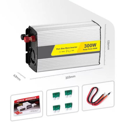 SUVPR DY-LG300S 300W DC 24V to AC 220V 50Hz Pure Sine Wave Car Power Inverter with Universal Power Socket, 300W DC 12V, 300W DC 24V