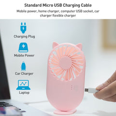 Portable Cute Pocket Mini USB Handheld Fan Phone Holder