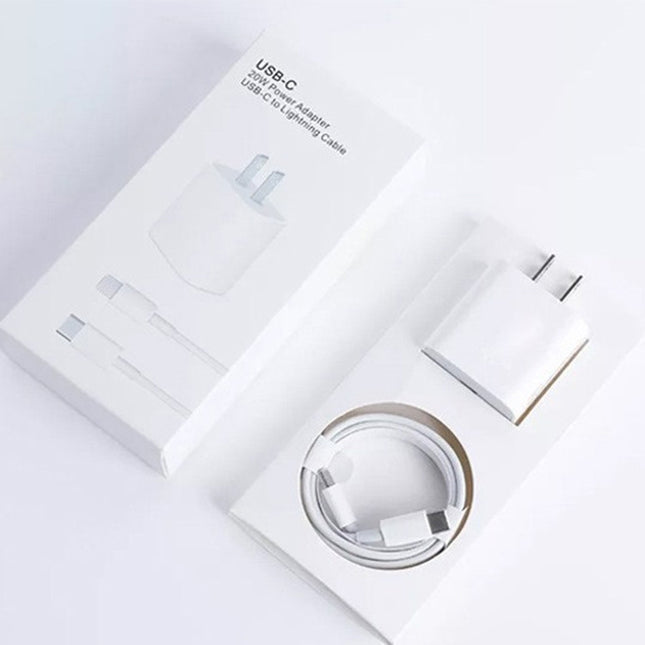 USB-C / Type-C to 8 Pin 20W PD Fast Charging Cable Charger Kit for iPhone