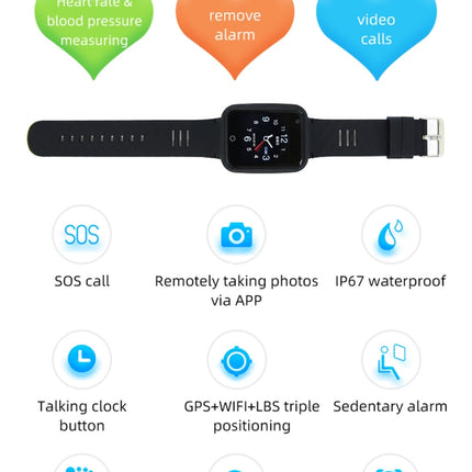 REACHFAR RF-V46-A GPS Smart Tracker WatchBand, Support SOS / Camera / Health Management / 4G LTE / Blood Pressure / Heart Rate, For Asia / Europe / Africa / Australia, RF-V46-A