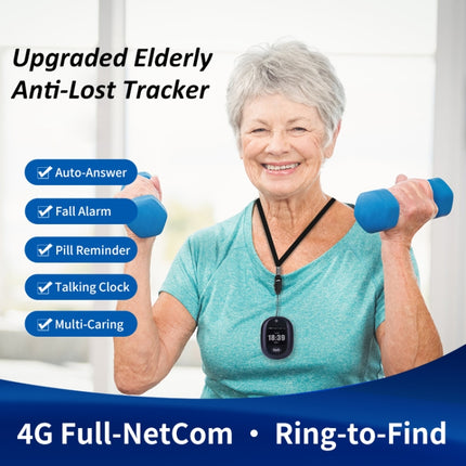 REACHFAR RF-V45-B Mini Touch Screen GPS Smart Tracker Pendant, Support SOS / Camera / Health Management / 4G LTE, For North America / South America / Australia