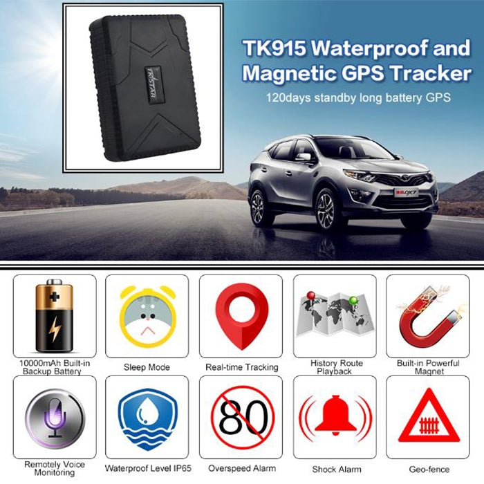 TK915 Magnetic Vehicle 2G GSM GPS Real Time Tracking Tracker, 2G