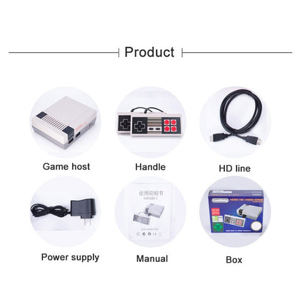 Retro Classic TV Mini HDMI HD Video Game Console, Built-in 600 Games, 600 Games(EU Plug), 600 Games(US Plug)
