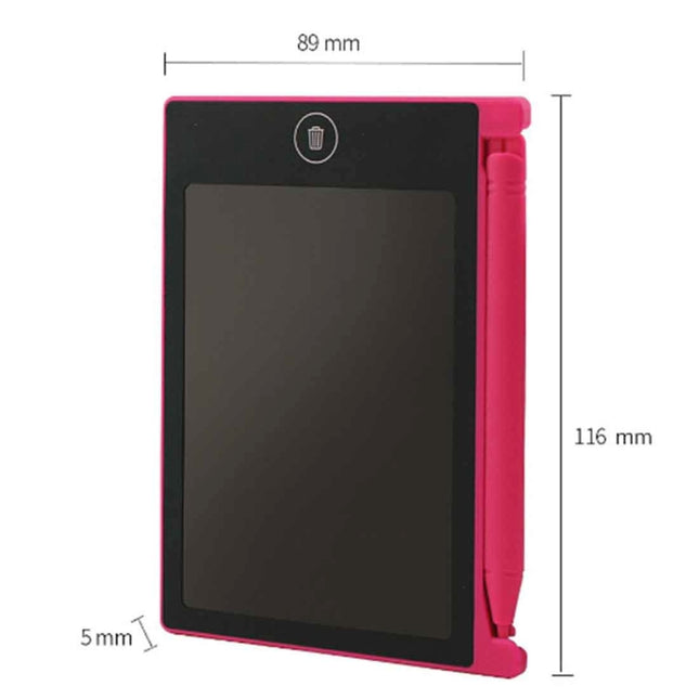 CHUYI 4.4 inch LCD Writing Tablet Portable Electronic Writing Drawing Board Doodle Pads with Stylus for Home School Office, 4.4 inch Pink