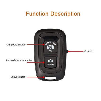 Dual-key Bluetooth Remote Shutter Camera Control Self-timer