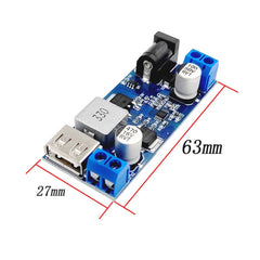 DC 24V/12V to 5V 5A Step-down Power Converter USB Charging Voltage Reduction Module