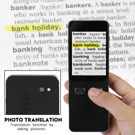 T9+ Portable WIFI Smart Voice Translator Smart Business Travel Real Time AI Translator Translation Machine 27 Languages Translator, T9+ Black