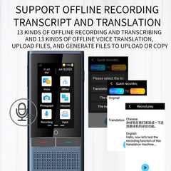 Z6 4G Version 3.1 Zoll Bildschirm Intelligenter Sprachübersetzer für Geschäftsreisen 1 GB + 16 GB Unterstützt die Übersetzung in 138 Sprachen