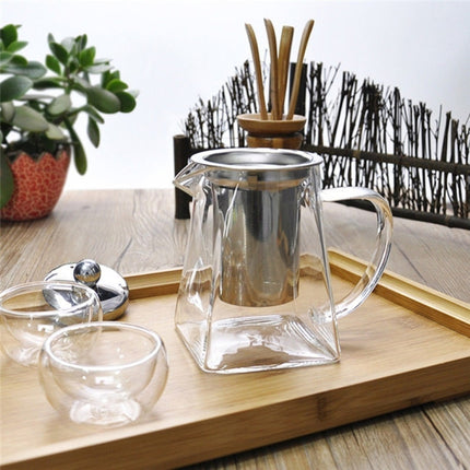 Stainless Steel Clear Heat Resistant Glass Filter Tea Pot, Capacity: 950ml, Capacity: 950ml