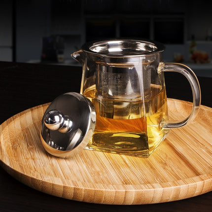 Stainless Steel Clear Heat Resistant Glass Filter Tea Pot, Capacity: 950ml, Capacity: 950ml