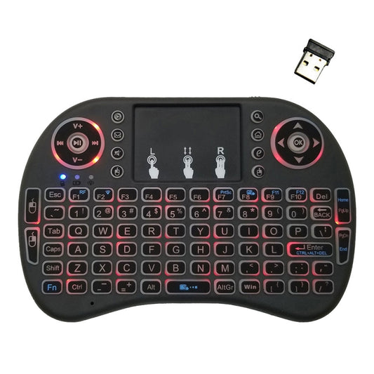 Support Language: English i8 Air Mouse Wireless Backlight Keyboard with Touchpad for Android TV Box & Smart TV & PC Tablet & Xbox360 & PS3 & HTPC/IPTV, English