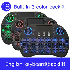 Support Language: English i8 Air Mouse Wireless Backlight Keyboard with Touchpad for Android TV Box & Smart TV & PC Tablet & Xbox360 & PS3 & HTPC/IPTV, English