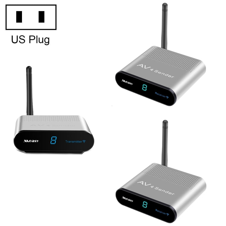 Measy AV530-2 5.8GHz Wireless Audio / Video Transmitter + 2 Receiver, Transmission Distance: 300m, US Plug, AV530-2 US Plug