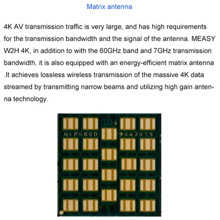 Kit de transmisión inalámbrica Measy W2H 60 GHz 4K Ultra HD, distancia de transmisión: 30 m, enchufe del Reino Unido, 4K