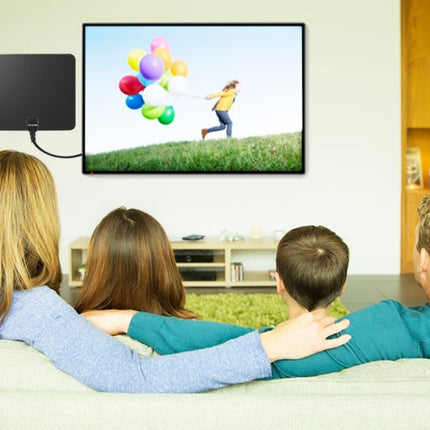 Ultra-thin Indoor HD Digital TV Antenna with 50 Miles Long Range Amplifier