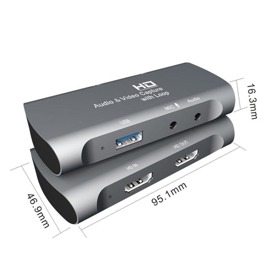 Z27 HDM Female + Mic to HDM Female USB 2.0 Video Audio Capture Box, Z27