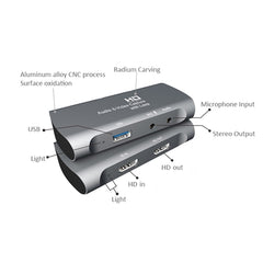 Z27 HDM Female + Mic to HDM Female USB 2.0 Video Audio Capture Box, Z27