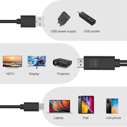 UC502 USB-C / Type-C 4K 60Hz HDTV Plastic Cable, UC502