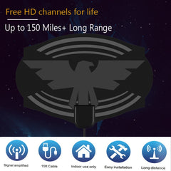 MYC-HDTV049 25dB 4K HDTV Antenna, Reception Range: 150 Miles, MYC-HDTV049