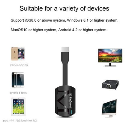Dongle HDMI inalámbrico MiraScreen G4 HD 1080P TV Stick Reproductor multimedia WiFi Miracast, G4