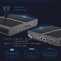 HYSTOU P05B-I7-5500U-2C Fanless Mini PC Intel Core i7 5500u Processor Quad Core up to 2.4GHz, RAM: 8G, ROM: 256G, Support Win 7 / 8 / 10 / Linux, 8G+256G