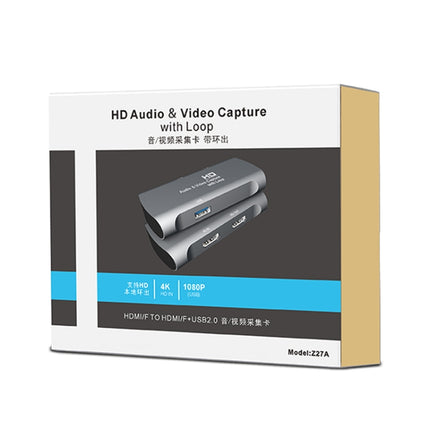 Caja de captura de audio y video USB Z27A HDMI hembra a HDMI hembra, Z27A