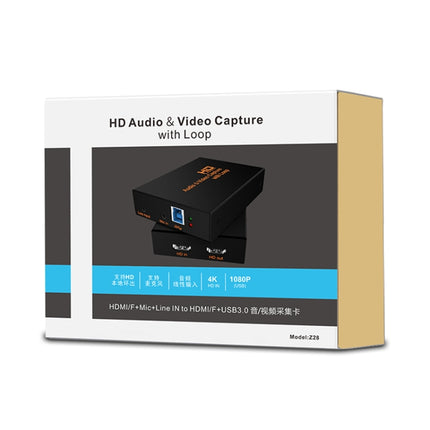 Z28 Professional HDMI Female + Mic + Line In to HDMI Female USB 3.0 Video Audio Capture Box