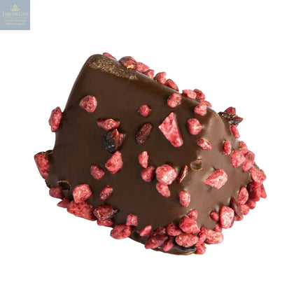 Triangolo Dark - layered marzipan in dark chocolate with raspberry décor 13.6g