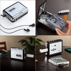 USB Cassette Tape to MP3 Converter Capture Audio Music Player, Tape to MP3