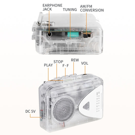 Portable Cassette Player Tape Player AM / FM Radio Reciver, AM / FM Radio Reciver