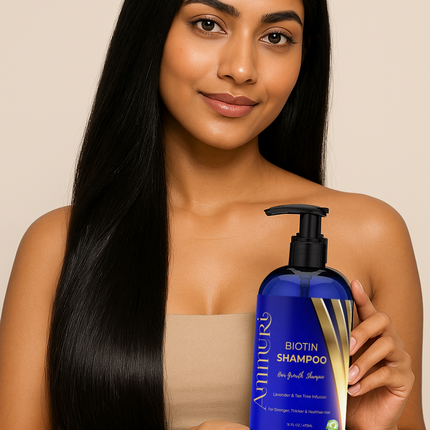 Biotin Shampoo for Hair Thinning & Thicker-Looking Hair (473ml) | Ammuri Beauty