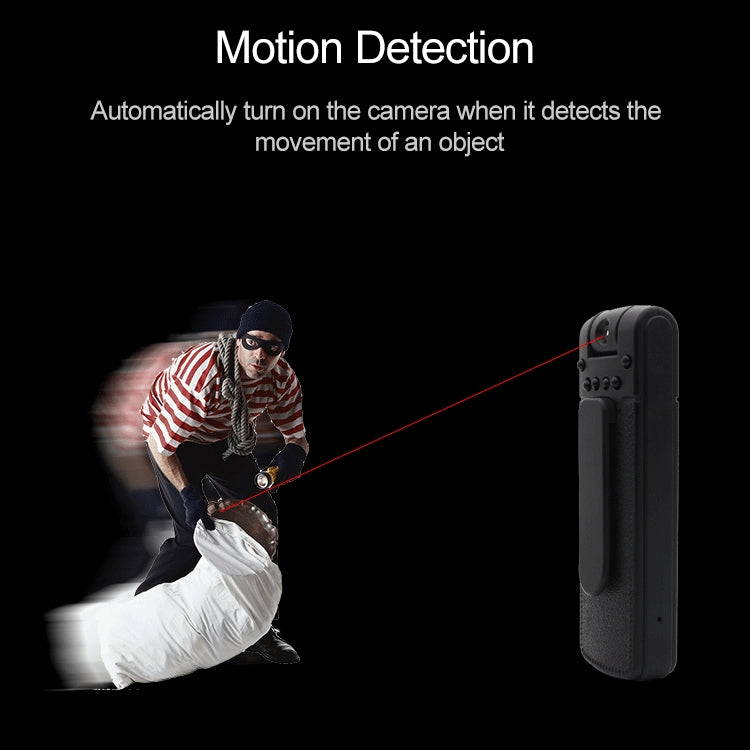 B18 Back Clip Design 1080P HD Camera Recording Pen, Support Motion Detection / Infrared Night Vision /180 Degrees Rotation Camera / TF Card