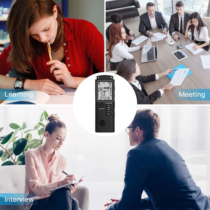 T60 Monochrome Screen HD Noise Reduction Digital Voice Recorder, 16G, Support MP3 / WAV Format