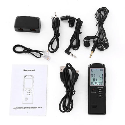 T60 Monochrome Screen HD Noise Reduction Digital Voice Recorder, 32G, Support MP3 / WAV Format