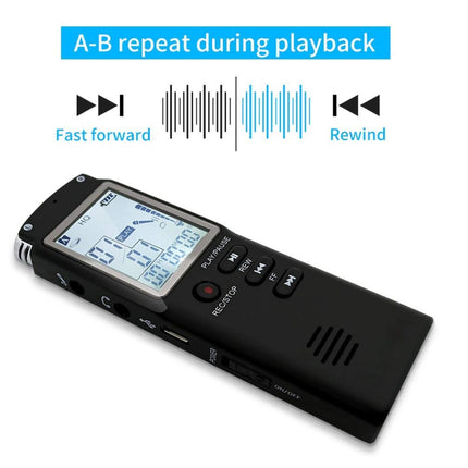 T60 Monochrome Screen HD Noise Reduction Digital Voice Recorder, 32G, Support MP3 / WAV Format