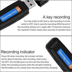 SK001 Rechargeable U-Disk Portable USB Voice Recorder, No Memory, No Memory