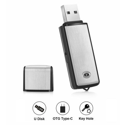 SK858 8GB Rechargeable Portable U-Disk Meeting Voice Recorder, 8GB