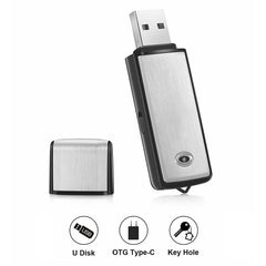 SK858 16GB Rechargeable Portable U-Disk Meeting Voice Recorder, 16GB