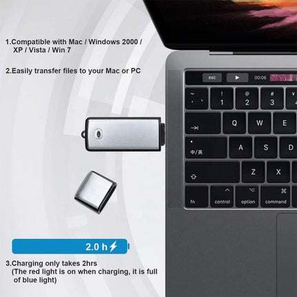 SK858 16 GB wiederaufladbarer tragbarer U-Disk-Meeting-Sprachrekorder, 16 GB