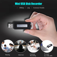 SK868 64GB Rechargeable Portable U-Disk Voice Recorder, 64GB