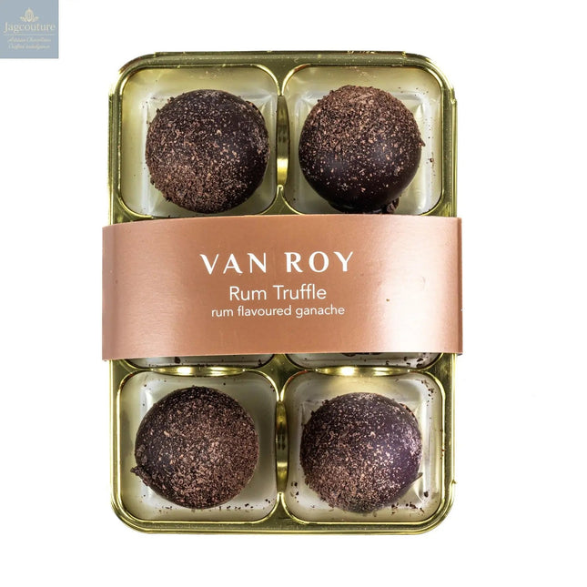 Van Roy 6 pack of rum truffles in cello