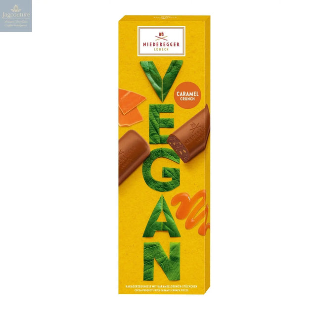 Vegan Caramel - alternative to milk chocolate praline loaves with crispy caramel pieces