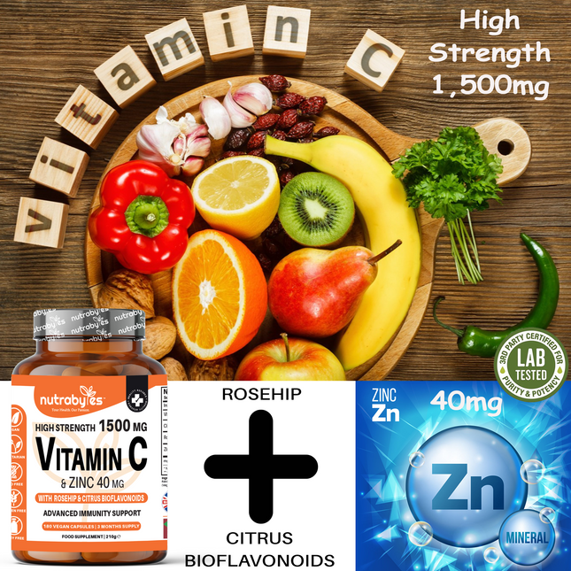 Vitamin C & Zinc, 180 Vegan Capsules