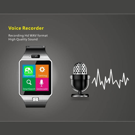 DZ09 1.56 inch Screen Bluetooth 3.0 Android 4.1 OS Above Smart Watch Phone with Bluetooth Call & Call Reminder & Sleep Monitor & Pedometer & Sedentary Reminder & Calendar & SMS & Audio and Video Player & Anti-loss Function