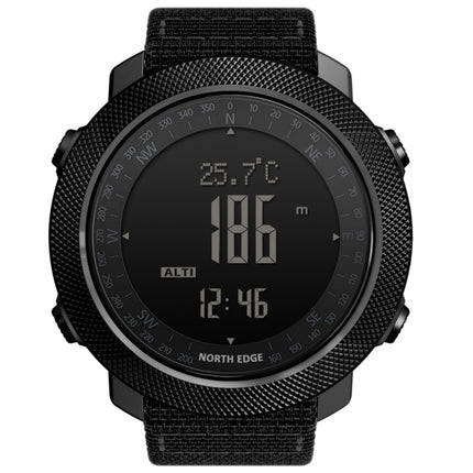NORTH EDGE Multi-function Waterproof Outdoor Sports Electronic Smart Watch, Support Humidity Measurement / Weather Forecast / Speed Measurement, Style: Nylon Strap