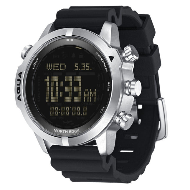 NORTH EDGE AQUA 100m Waterproof Scuba Diver Smart Watch, Support Luminous Display & Compass Mode