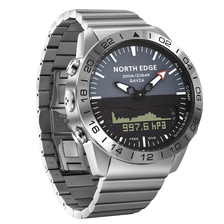 North Edge GAVIA Men Outdoor Sport 50m Waterproof Smart Digital Watch Diving Watch, Support Barometer & Pedometer