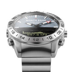 North Edge GAVIA Men Outdoor Sport 50m Waterproof Smart Digital Watch Diving Watch, Support Barometer & Pedometer